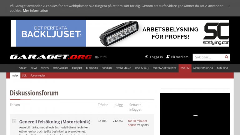 Skärmdump av Garaget